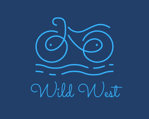 Blue Aqua Water Bike logo design