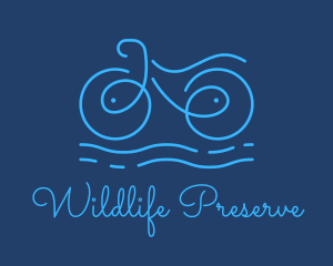 Blue Aqua Water Bike logo design