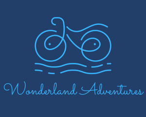 Blue Aqua Water Bike logo design