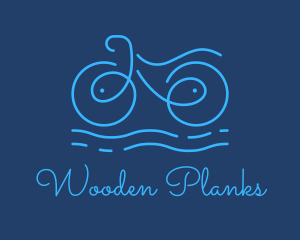 Blue Aqua Water Bike logo design