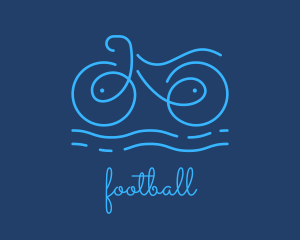 Fish - Blue Aqua Water Bike logo design