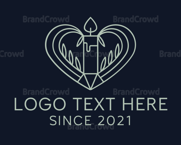Heart Candle Decor Logo