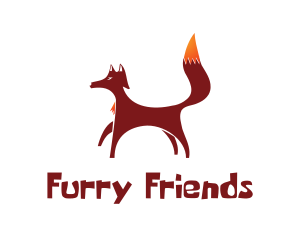 Furry - Red Brown Fox logo design