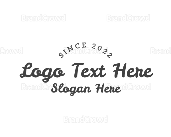 Retro Feminine Wordmark Logo