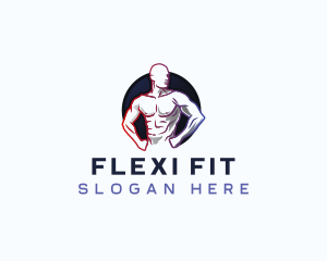 Fitness Muscular Gym logo design