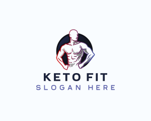 Fitness Muscular Gym logo design