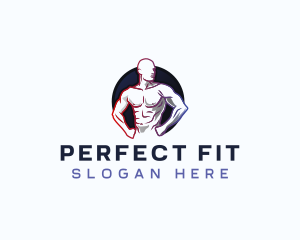 Fitness Muscular Gym logo design