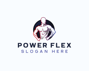 Muscular - Fitness Muscular Gym logo design