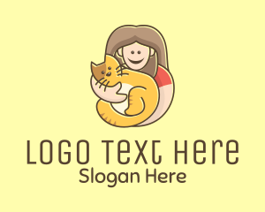 Tabby - Pet Cat Person logo design
