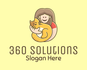 Pet Cat Person logo design