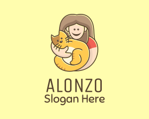 Pet Cat Person logo design