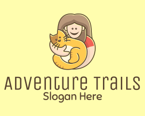 Pet Cat Person logo design