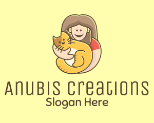 Pet Cat Person logo design