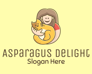 Pet Cat Person logo design