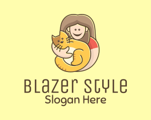 Pet Cat Person logo design