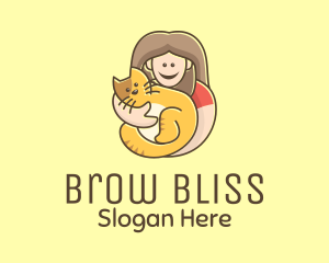 Pet Cat Person logo design