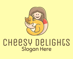 Pet Cat Person logo design