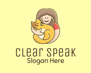 Pet Cat Person logo design