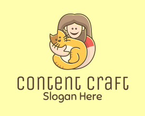 Pet Cat Person logo design