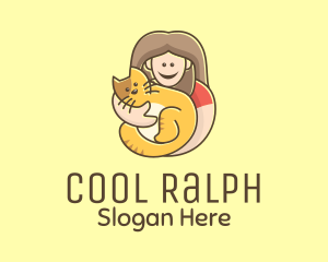 Pet Cat Person logo design