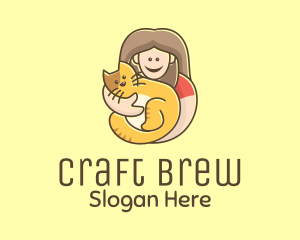 Pet Cat Person logo design