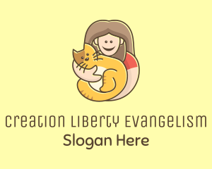 Pet Cat Person logo design