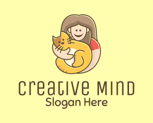 Pet Cat Person logo design