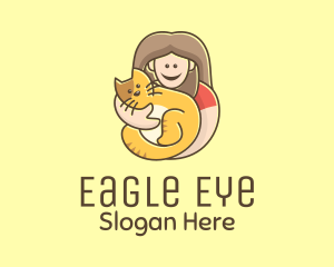 Pet Cat Person logo design