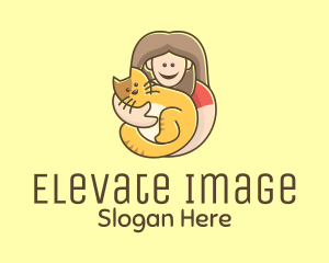 Pet Cat Person logo design