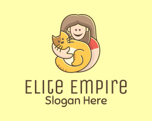 Pet Cat Person logo design