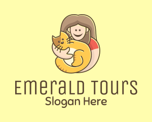 Pet Cat Person logo design