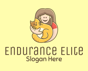 Pet Cat Person logo design