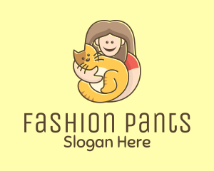 Pet Cat Person logo design