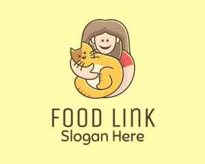 Pet Cat Person logo design