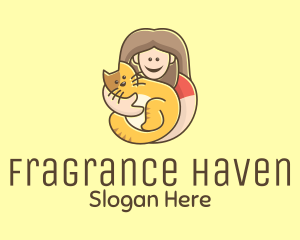 Pet Cat Person logo design