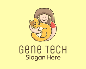 Pet Cat Person logo design