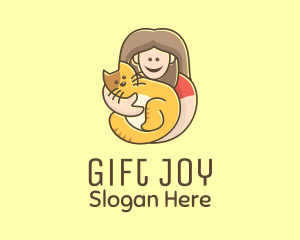 Pet Cat Person logo design