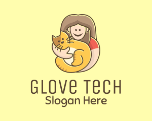 Pet Cat Person logo design