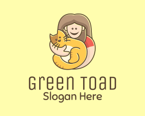 Pet Cat Person logo design