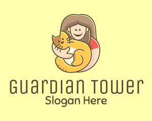 Pet Cat Person logo design