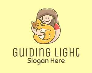 Pet Cat Person logo design