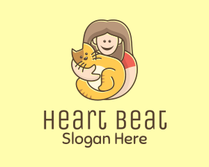 Pet Cat Person logo design