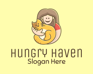 Pet Cat Person logo design