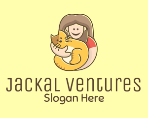 Pet Cat Person logo design