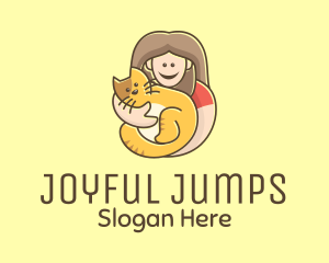 Pet Cat Person logo design