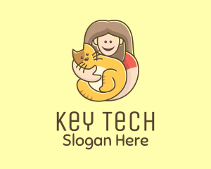 Pet Cat Person logo design