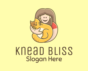 Pet Cat Person logo design