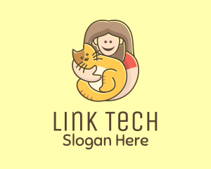 Pet Cat Person logo design