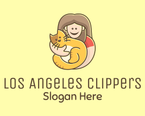 Pet Cat Person logo design