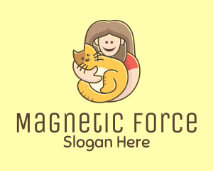 Pet Cat Person logo design